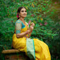 Arfa Fashion House Mustered With Contrast Border Lichi Silk Jacquard Work Saree