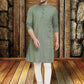 Even Apparels Cotton Linen Green Kurta - Green | Swadesiicart