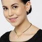 Priyaasi Desiner Floral Shaped Gold-Polished American Diamond Mangalsutra Set For Women - Swadesiicart