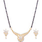 Priyaasi Desiner Floral Shaped Gold-Polished American Diamond Mangalsutra Set For Women - Swadesiicart