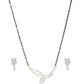Priyaasi Women Dual Toned AD Studded Beautiful Design Traditional Mangalsutra Set - Swadesiicart