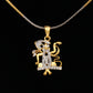 Gold-Polished Alloy Balaji Pendant With Chain - The Pari | Swadesiicart