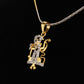 Gold-Polished Alloy Balaji Pendant With Chain - The Pari | Swadesiicart