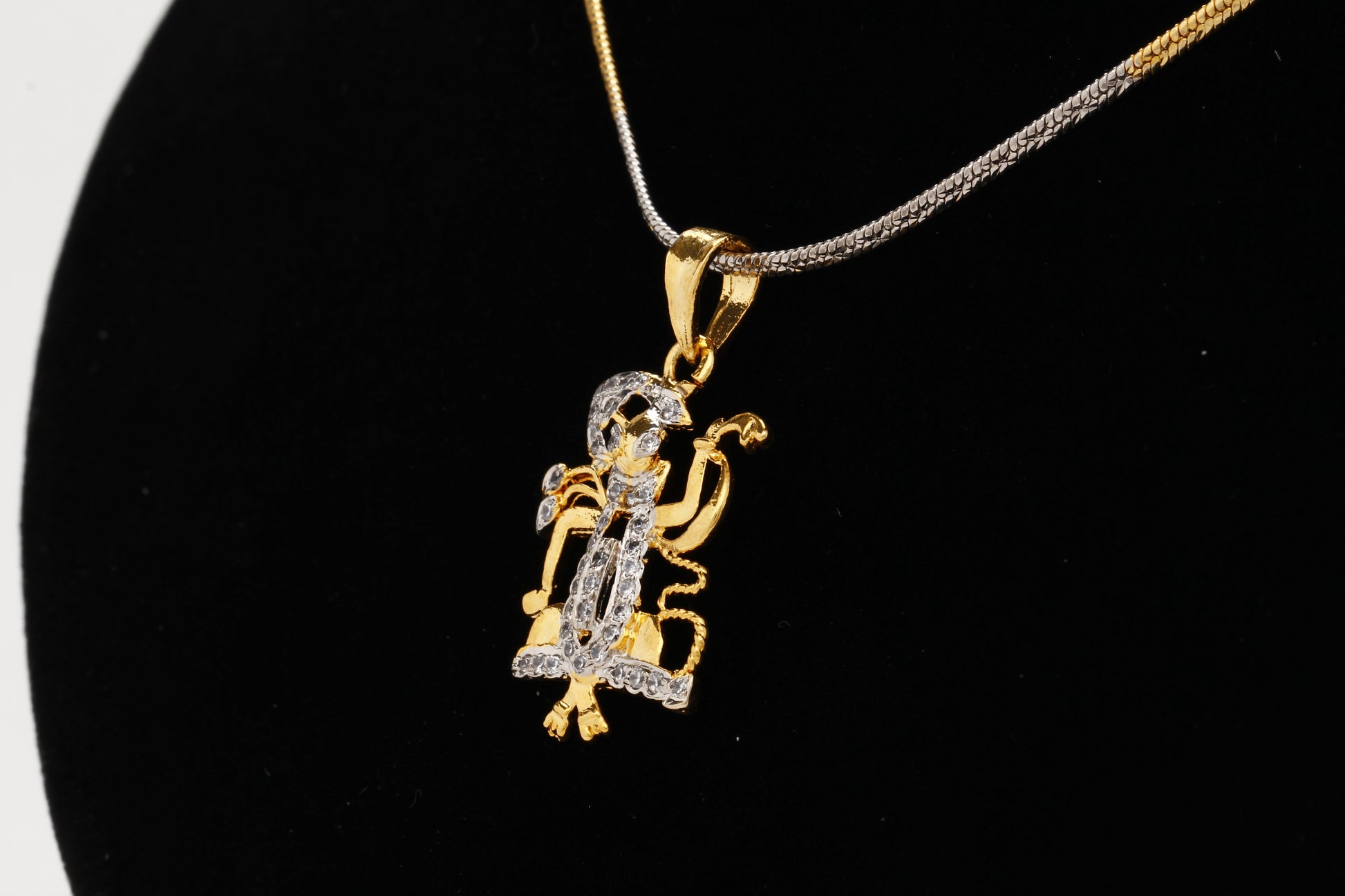 Gold-Polished Alloy Balaji Pendant With Chain - The Pari | Swadesiicart