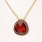 Gold-Polished Alloy Assymetric Stone Studded Pendant Necklace - The Pari | Swadesiicart