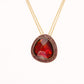 Gold-Polished Alloy Assymetric Stone Studded Pendant Necklace - The Pari | Swadesiicart