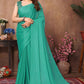 Aafreen Partywear Designer Firozi Rangoli Silk Fancy Saree