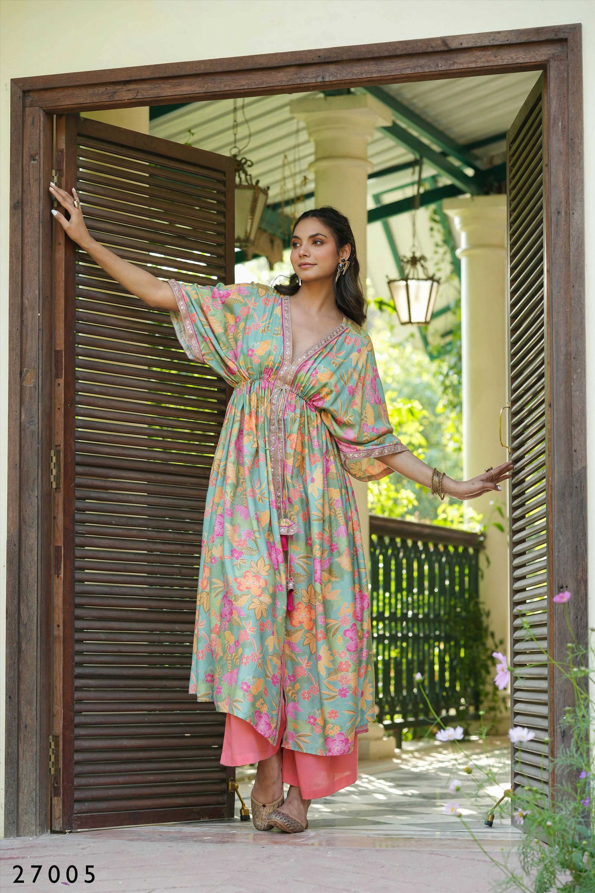 Women's Casual Fashionable Multi Mull Cotton co-ord set - Anya - Swadesiicart