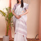 Shree Shyam Fashion The White Loom White Linen Cotton Saree