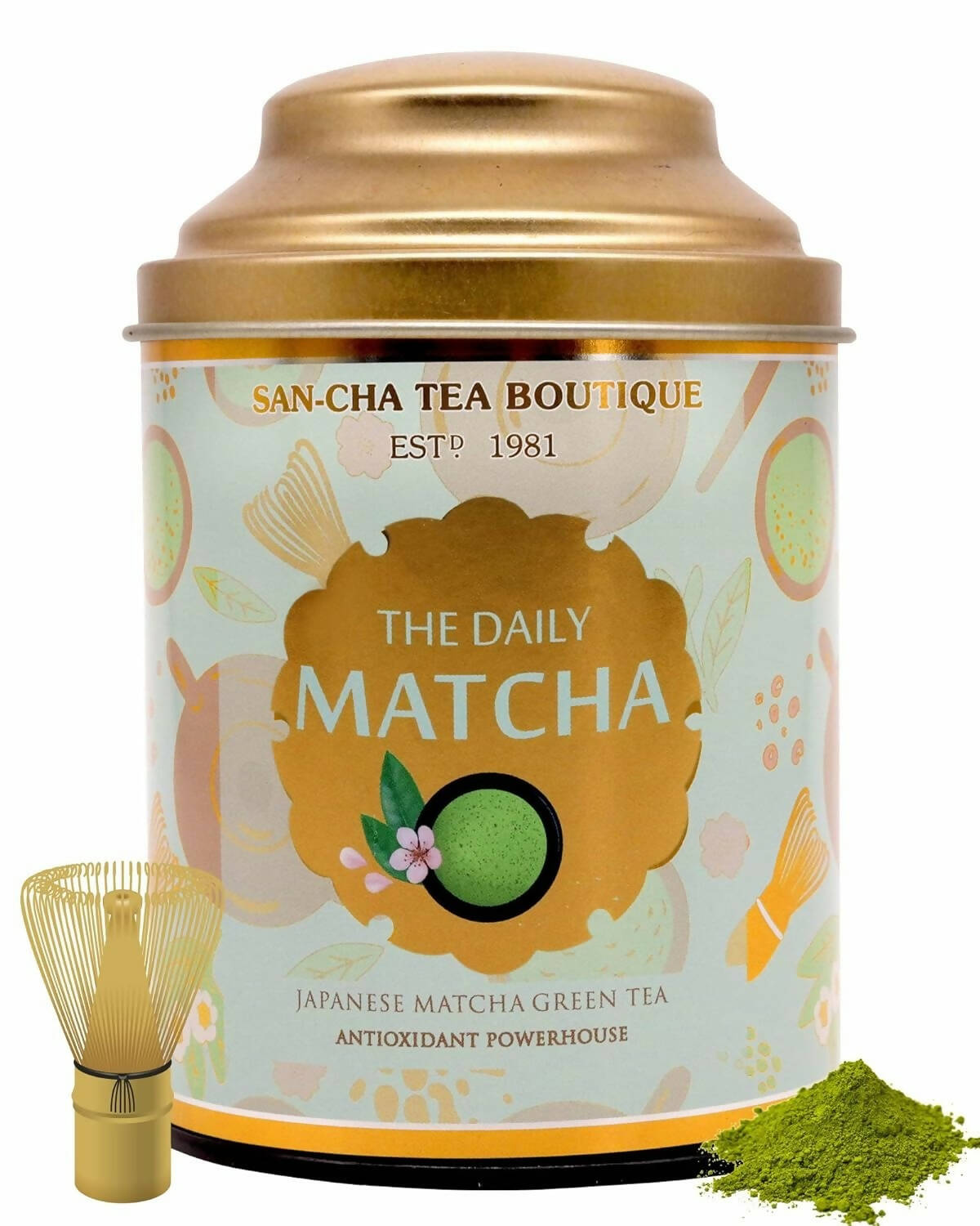SAN-CHA Tea Boutique Daily Matcha Green Tea - Japanese Matcha Green Tea Powder | Swadesiicart