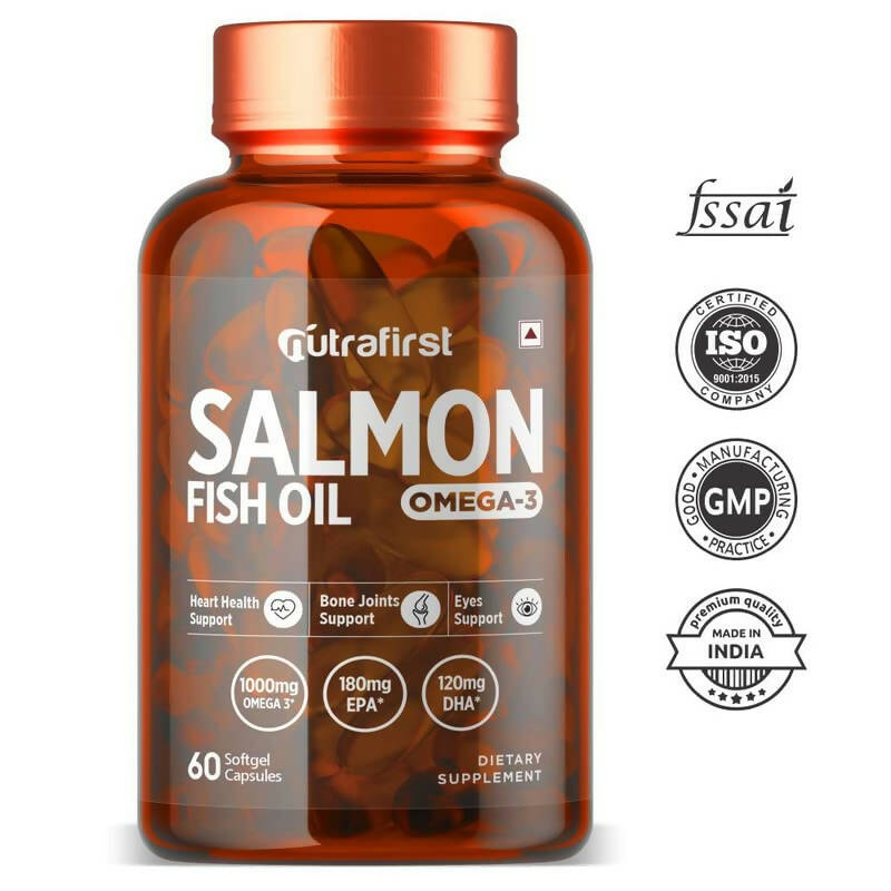 Nutrafirst Salmon Fish Oil Capsules - Swadesiicart