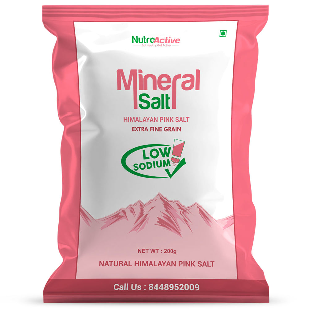 NutroActive Mineral Salt Low Sodium Himalayan Pink Salt - Swadesiicart