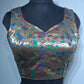 Kia Fashions Maroon Jacquard Weave Multi Color Paithani Readymade Blouse - Swadesiicart