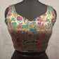 Kia Fashions Purple Jacquard Weave Multi Color Paithani Readymade Blouse - Swadesiicart