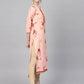 Ahalyaa Peach Crepe Digital Print Kurta | Swadesiicart