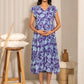 Janasya Blue Georgette Printed Casual Maternity Dress | Swadesiicart