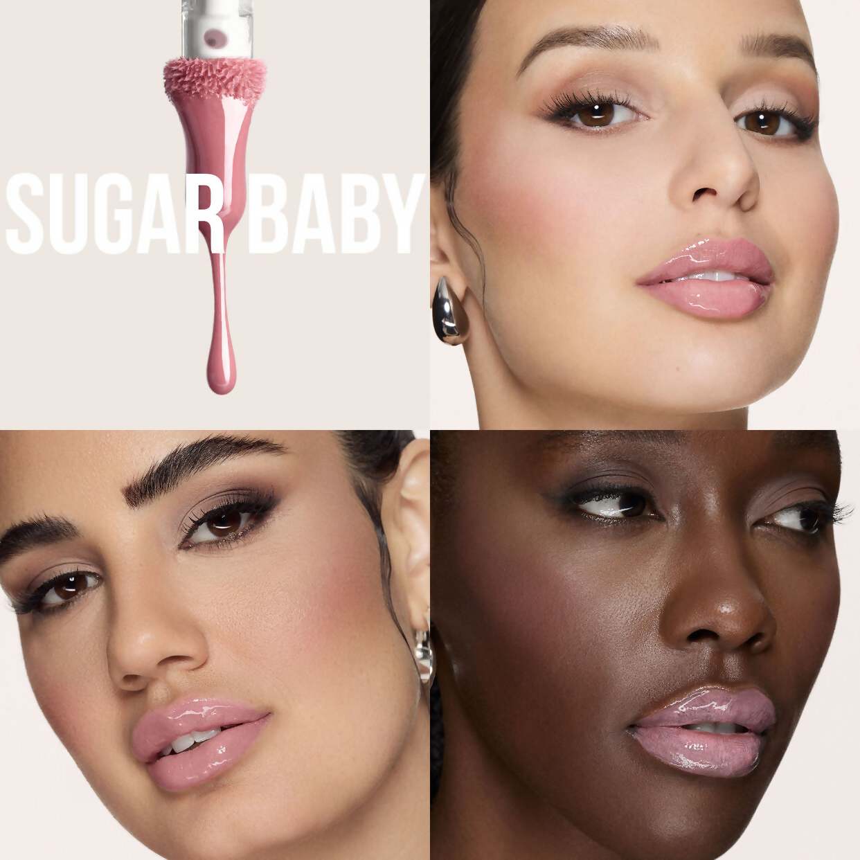 Huda Beauty Faux Filler Extra Shine Lip Gloss - Sugar Baby | Swadesiicart