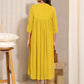 Janasya Yellow Dobby Georgette Self Design Casual Maternity Kurta | Swadesiicart