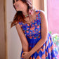 Casual Designer Blue Cotton Silk Gown - Anbazaar