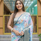 Vamsee Dhruvini Blue Georgette Saree - Swadesiicart