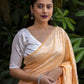 Yellow Poly Georgette Woven Design Saree with Unstitched Blouse - Hiral Fashion | Swadesiicart