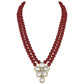 Gold-Polished Traditional Kundan & Pearl Studded Necklace Jewellery Set For Women - Wahe Jewels - Swadesiicart
