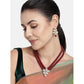 Gold-Polished Traditional Kundan & Pearl Studded Necklace Jewellery Set For Women - Wahe Jewels - Swadesiicart