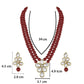 Gold-Polished Traditional Kundan & Pearl Studded Necklace Jewellery Set For Women - Wahe Jewels - Swadesiicart