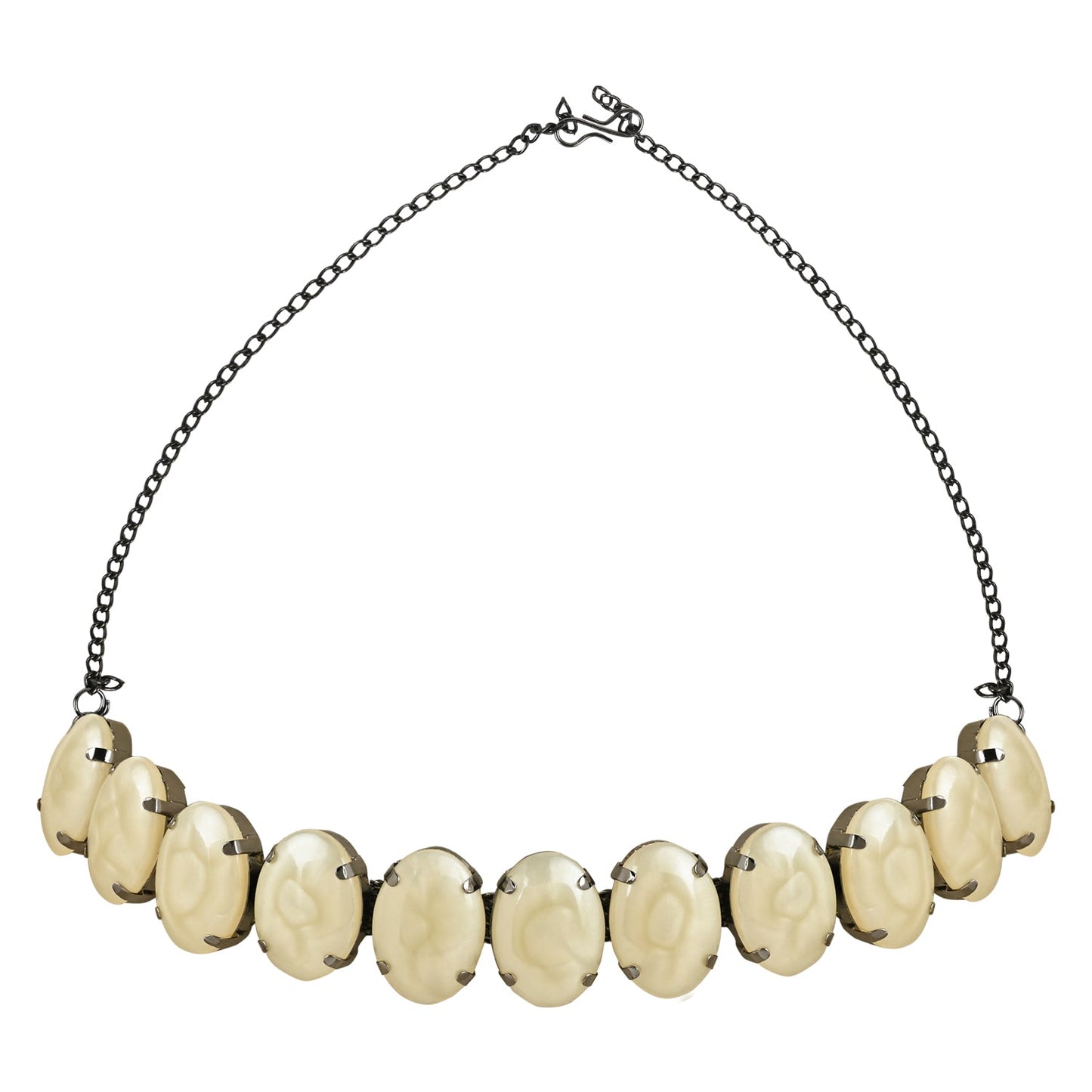 Glamorous Fashionable Eye-Catching Cream Beaded Choker and Earrings Set For Women/Girls - Wahe Jewels - Swadesiicart