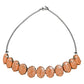Glamorous Fashionable Eye-Catching Peach Beaded Choker and Earrings Set For Women/Girls - Wahe Jewels - Swadesiicart