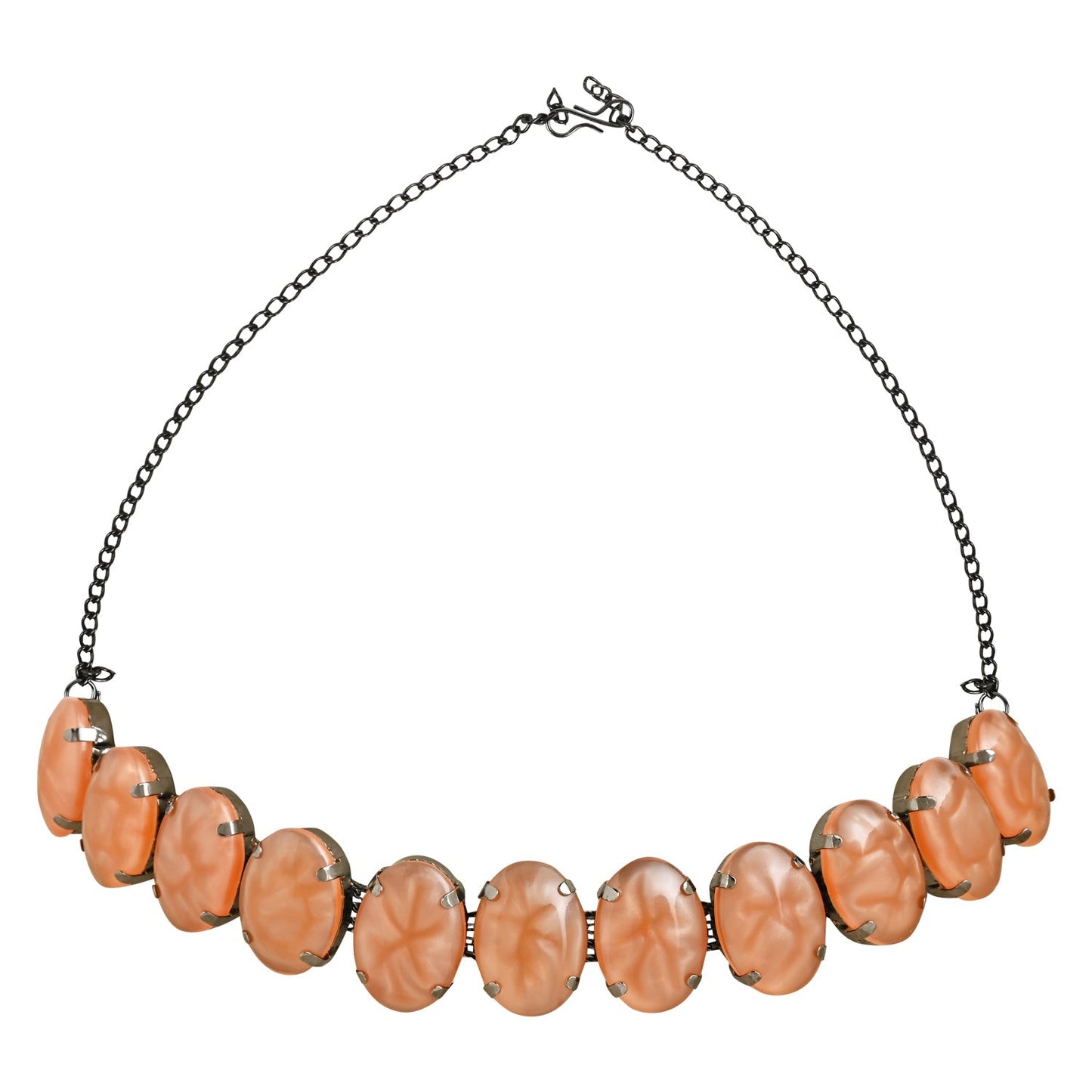 Glamorous Fashionable Eye-Catching Peach Beaded Choker and Earrings Set For Women/Girls - Wahe Jewels - Swadesiicart