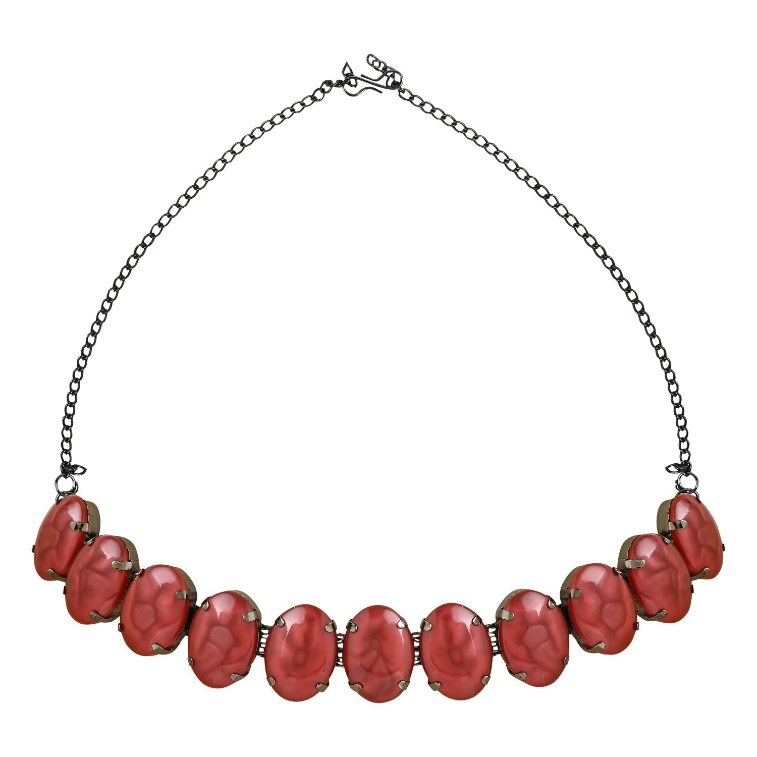 Glamorous Fashionable Eye-Catching Red Beaded Choker and Earrings Set For Women/Girls - Wahe Jewels - Swadesiicart