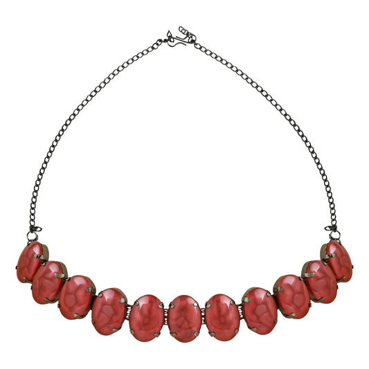 Glamorous Fashionable Eye-Catching Red Beaded Choker and Earrings Set For Women/Girls - Wahe Jewels - Swadesiicart