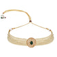 Gold-Polished Traditional Handcrafted Stone Studded Pearl Choker Necklace Jewellery Set With Earrings For Women And Girls - Wahe Jewels - Swadesiicart