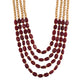 4 Layered Traditional Gold-Polished Dulha Moti Mala with Beads Maharaja Haar/Groom Necklace for Men - Wahe Jewels - Swadesiicart