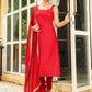 Janasya Maroon Rayon Foil Print Kurta,Bottom & Dupatta | Swadesiicart
