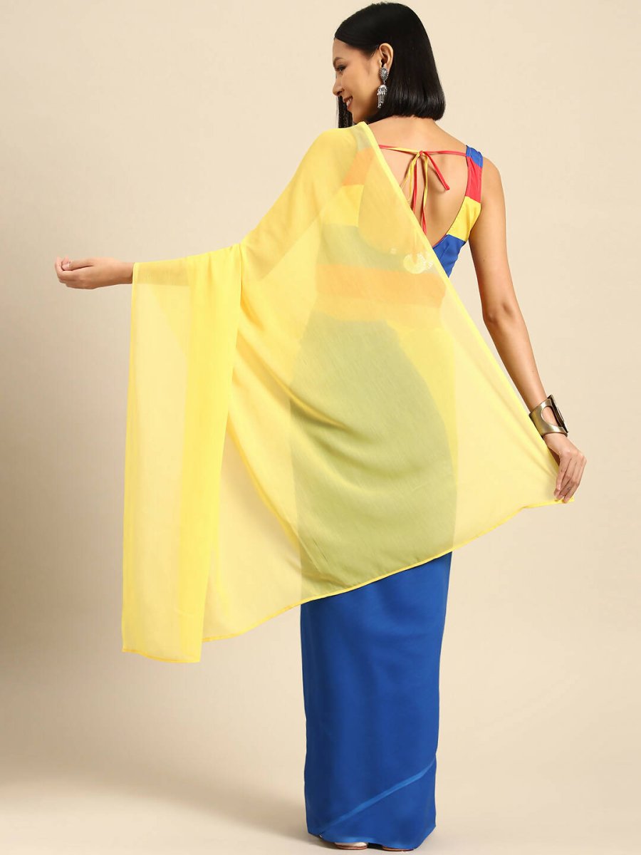 Ahalyaa Women's Traditional wear Saree - Blue | Swadesiicart