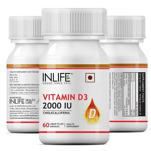 Inlife Vitamin D3 2000 IU Capsules | Swadesiicart