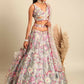 House of Panchhi Grey Organza Sequins and Zarkan embroidery Lehenga choli & Dupatta | Swadesiicart