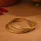 NVR Women's Set of 4 Gold-Polished Traditional Daily Use Bangles - Swadesiicart