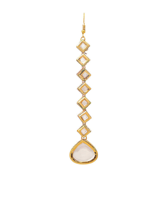 Ruby Raang Gold Heavy Kundan Maang Tikka | Swadesiicart