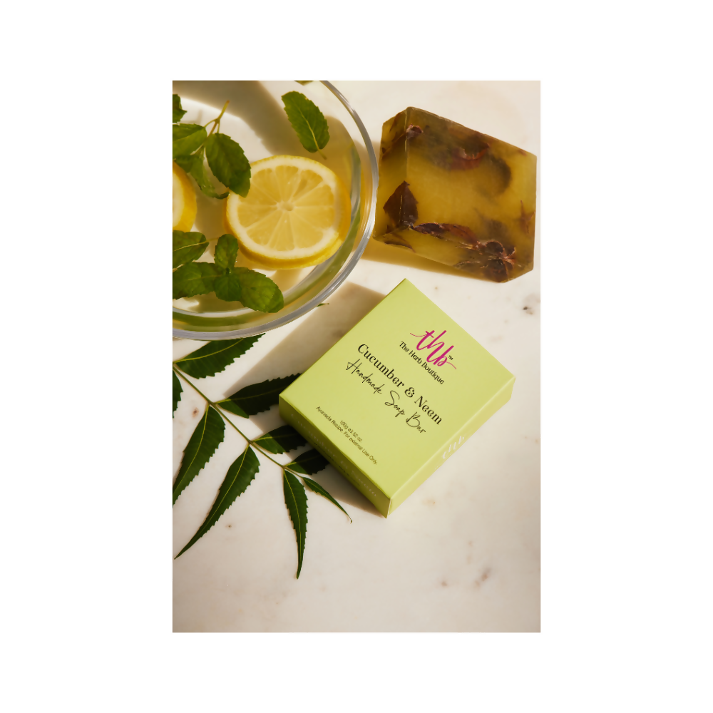 The Herb Boutique Cucumber And Neem Glycerine Soap Bar - Swadesiicart