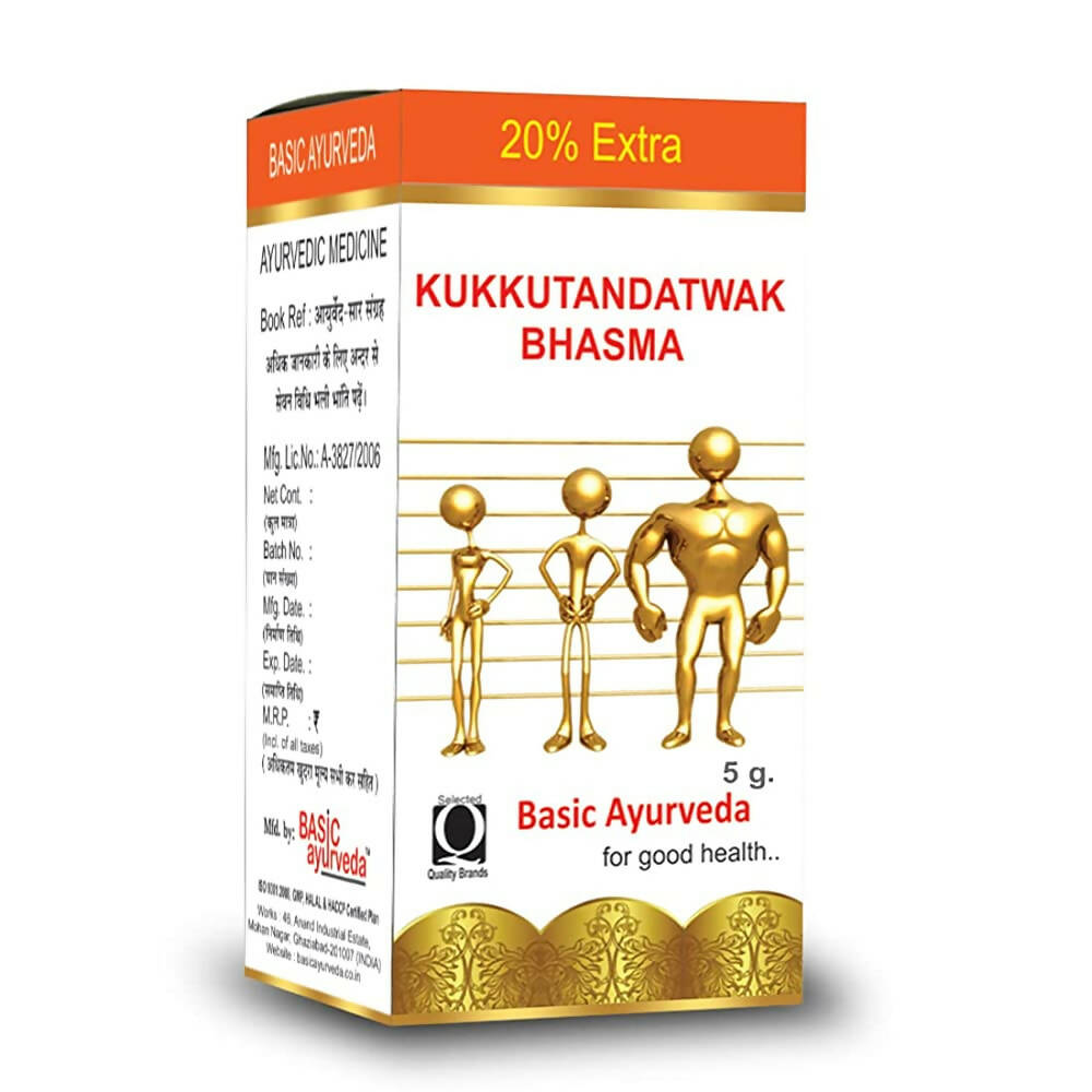 Basic Ayurveda Kukkutandatwak Bhasma - Swadesiicart