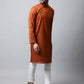Even Apparels Brown Color Pure Cotton Men's Kurta With Side Placket (SLD1137) | Swadesiicart