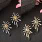 NVR Women's Set of 2 Silver & Gold Brass-Plated Floral Shape Drop Earrings | Swadesiicart