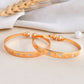 VOJ Stainless Steel Beads Gold-Polished Bangle Set (Pack of 2) - VOJ (Valley Of Jewellery)