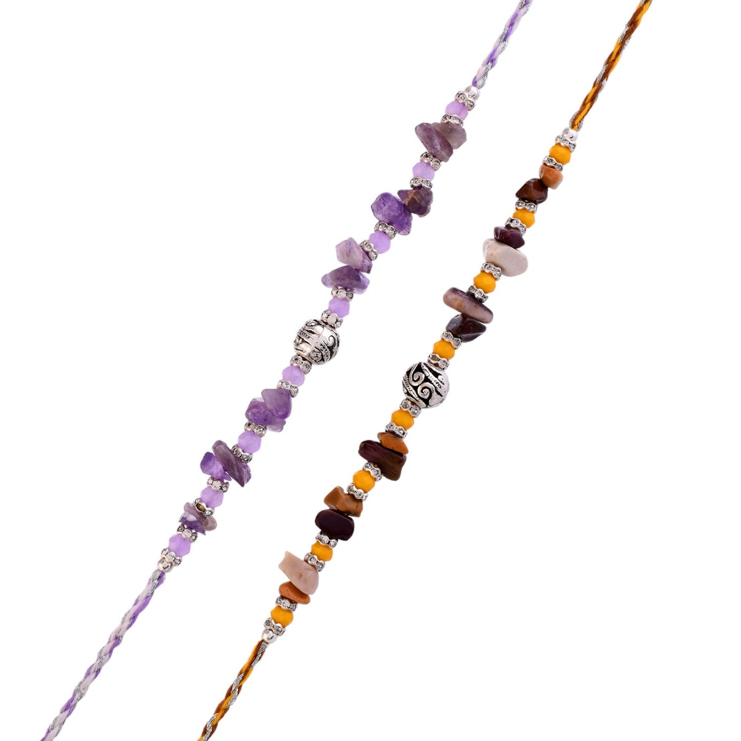 trueBrowns X Voylla Pack Of 2 Men's Beaded Colourful Rakhis | Swadesiicart