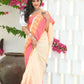 Beatitude Cream Cotton Paisley Border Tangail Handloom Saree