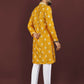 Anaita Yellow Embroidered Silk Straight Kurta
