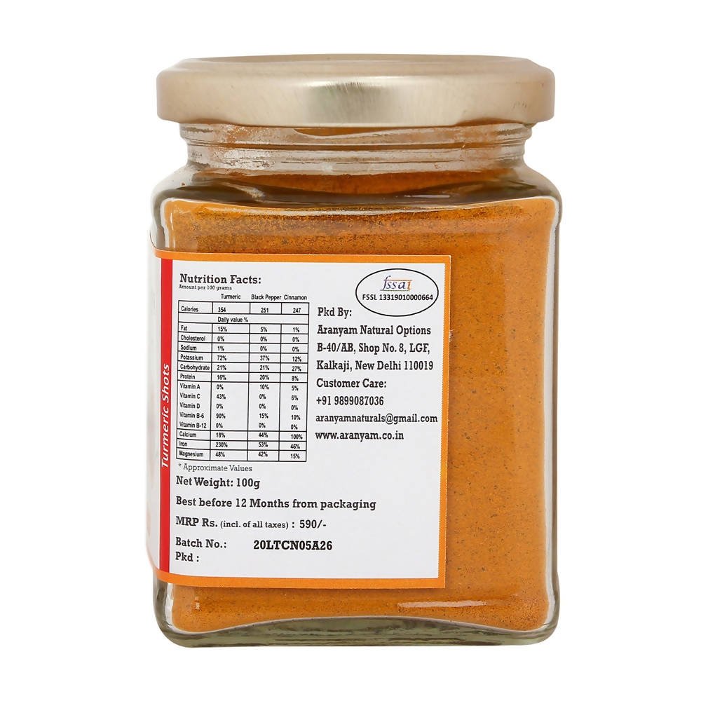 Aranyam Lakadong Turmeric Black Pepper & Cinnamon - Swadesiicart